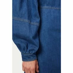 Jigsaw Denim Blue Gathered Sleeve Dress -Jigsaw store unnamed file 526