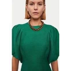 Jigsaw Green Crinkle Crepe Short Dress -Jigsaw store unnamed file 533