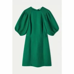 Jigsaw Green Crinkle Crepe Short Dress -Jigsaw store unnamed file 534