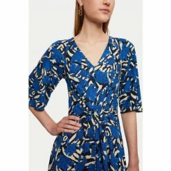 Jigsaw Zebra Blue Floral Jersey Midi Dress -Jigsaw store unnamed file 546