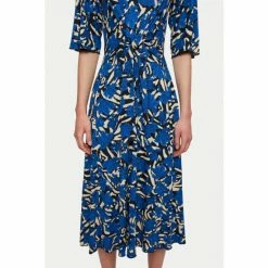 Jigsaw Zebra Blue Floral Jersey Midi Dress -Jigsaw store unnamed file 547