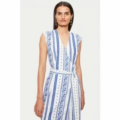 Jigsaw Blue Embroidered Wrap Dress -Jigsaw store unnamed file 564