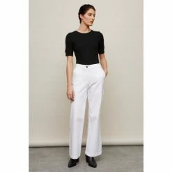 Jigsaw Bovey Ribbed Fitted T-Shirt Black -Jigsaw store unnamed file 580