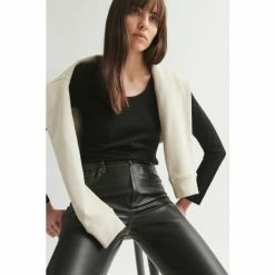 Jigsaw Double Front Scoop T-Shirt Black -Jigsaw store unnamed file 595