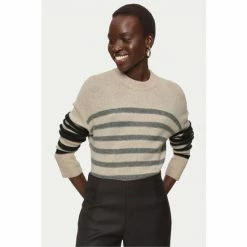 Jigsaw Cream Merino Cashmere Stripe Jumper 2 Jigsaw Cream Merino Cashmere Stripe Jumper -Jigsaw store unnamed file 60