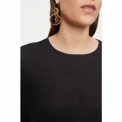 Jigsaw Linen Long Sleeve T-Shirt Black 2 Jigsaw Linen Long Sleeve T-Shirt Black -Jigsaw store unnamed file 602