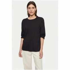 Jigsaw Linen Long Sleeve T-Shirt Black 5 Jigsaw Linen Long Sleeve T-Shirt Black -Jigsaw store unnamed file 605