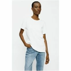 Jigsaw Cotton Luxe Short Sleeve T-Shirt White -Jigsaw store unnamed file 618