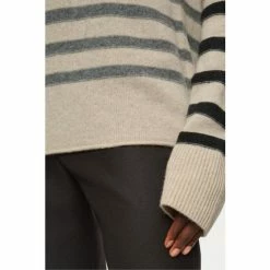 Jigsaw Cream Merino Cashmere Stripe Jumper 4 Jigsaw Cream Merino Cashmere Stripe Jumper -Jigsaw store unnamed file 62