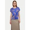 Jigsaw Purple Dahlia Floral Silk Front T-Shirt