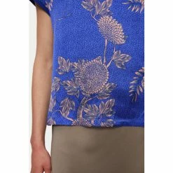 Jigsaw Purple Dahlia Floral Silk Front T-Shirt -Jigsaw store unnamed file 642