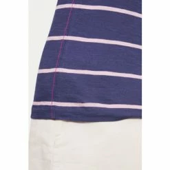 Jigsaw Blue Cotton Slub Stripe T-Shirt -Jigsaw store unnamed file 647