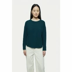 Jigsaw Green Cotton Slub Long Sleeve T-Shirt 3 Jigsaw Green Cotton Slub Long Sleeve T-Shirt -Jigsaw store unnamed file 652