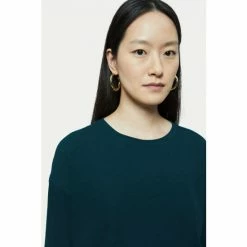 Jigsaw Green Cotton Slub Long Sleeve T-Shirt 4 Jigsaw Green Cotton Slub Long Sleeve T-Shirt -Jigsaw store unnamed file 653