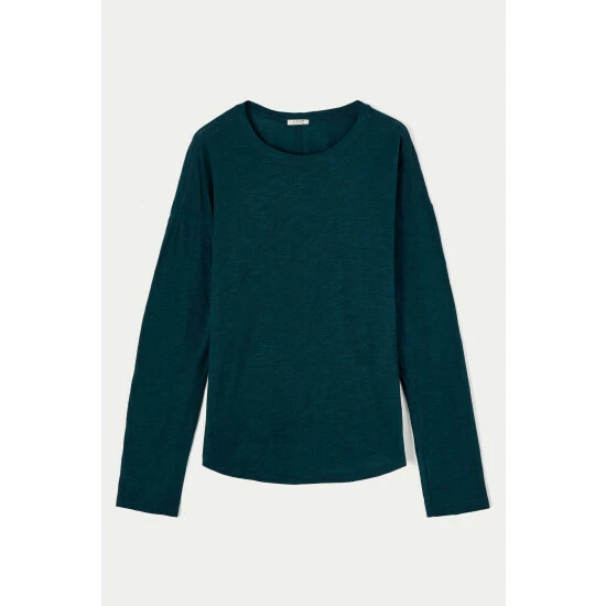 unnamed-file-655.jpg Jigsaw Green Cotton Slub Long Sleeve T-Shirt -Jigsaw store unnamed file 655