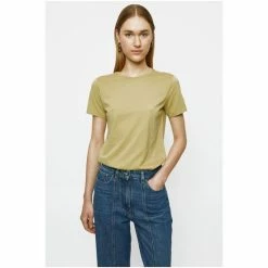 Jigsaw Green Supima Cotton Crew Neck T-Shirt -Jigsaw store unnamed file 683