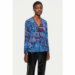 Jigsaw Purple Baroque Arms Long Sleeve Top -Jigsaw store unnamed file 687