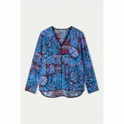 Jigsaw Purple Baroque Arms Long Sleeve Top -Jigsaw store unnamed file 689