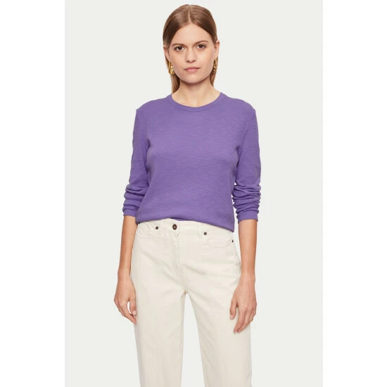 unnamed-file-691.jpg Jigsaw Purple Cotton Luxe Long Sleeve T-Shirt -Jigsaw store unnamed file 691