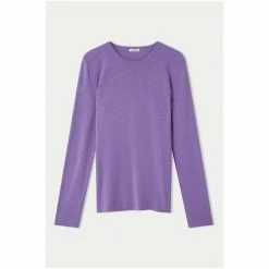 Jigsaw Purple Cotton Luxe Long Sleeve T-Shirt 5 Jigsaw Purple Cotton Luxe Long Sleeve T-Shirt -Jigsaw store unnamed file 696