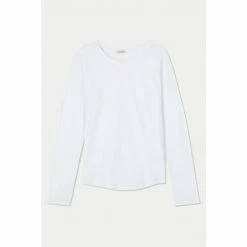 Jigsaw White Cotton Slub Long Sleeve T-Shirt 4 Jigsaw White Cotton Slub Long Sleeve T-Shirt -Jigsaw store unnamed file 707