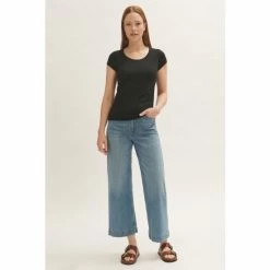 Jigsaw Supima Cotton Short Sleeve T-Shirt Black -Jigsaw store unnamed file 717