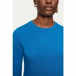 Jigsaw Cobalt Supima Cotton Long Sleeve T-Shirt 3 Jigsaw Cobalt Supima Cotton Long Sleeve T-Shirt -Jigsaw store unnamed file 724