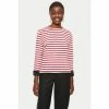 Jigsaw Red Satin Cuff Breton Top