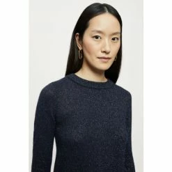 Jigsaw Blue Cashmere Sparkle Crew Jumper -Jigsaw store unnamed file 73