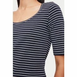 Jigsaw Breton Ballet Neck T-Shirt Blue 4 Jigsaw Breton Ballet Neck T-Shirt Blue -Jigsaw store unnamed file 743