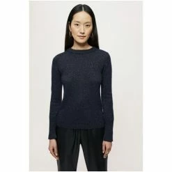 Jigsaw Blue Cashmere Sparkle Crew Jumper -Jigsaw store unnamed file 75
