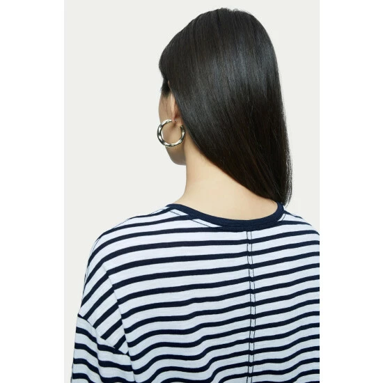 unnamed-file-750.jpg Jigsaw Cotton Slub Stripe Long Sleeve Boyfriend T-Shirt Green -Jigsaw store unnamed file 750