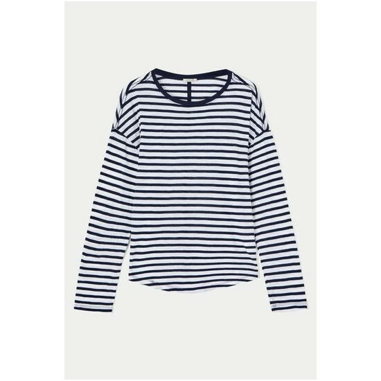 unnamed-file-753.jpg Jigsaw Cotton Slub Stripe Long Sleeve Boyfriend T-Shirt Green -Jigsaw store unnamed file 753