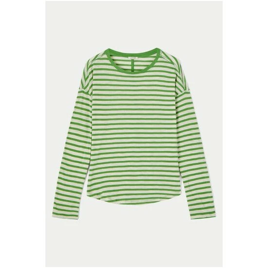 unnamed-file-754.jpg Jigsaw Cotton Slub Stripe Long Sleeve Boyfriend T-Shirt Green -Jigsaw store unnamed file 754