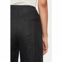 Jigsaw Black Linen Cross Dye Trousers 3 Jigsaw Black Linen Cross Dye Trousers -Jigsaw store unnamed file 775