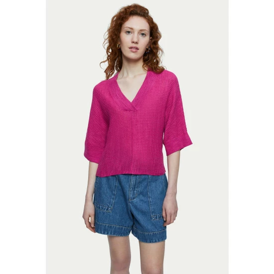 unnamed-file-80.jpg Jigsaw Pink Linen Cotton Slouchy Jumper -Jigsaw store unnamed file 80