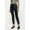 Jigsaw Black Stretch Leather Leggings