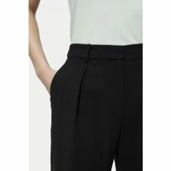 Jigsaw Black Fluid Twill Logan Trousers -Jigsaw store unnamed file 858