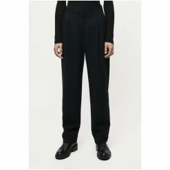 Jigsaw Black Chaplin Fluid Twill Trousers