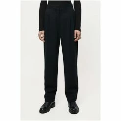 Jigsaw Black Chaplin Fluid Twill Trousers -Jigsaw store unnamed file 876