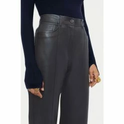 Jigsaw Wide Leg Leather Black Trousers 2 Jigsaw Wide Leg Leather Black Trousers -Jigsaw store unnamed file 890