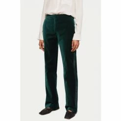 Jigsaw Green Mason Velvet Trousers