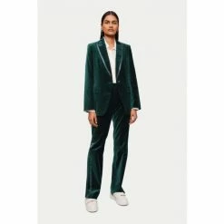 Jigsaw Green Mason Velvet Trousers -Jigsaw store unnamed file 896
