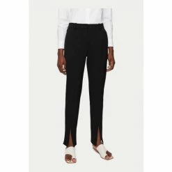 Jigsaw Paris Black Split Hem Trousers