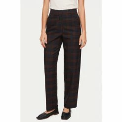 Jigsaw Purple Nevis Check Trousers