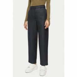 Jigsaw Black Nevis Wool Twill Black Trousers