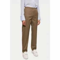Jigsaw Fluid Twill Jagger Brown Trousers