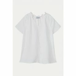 Jigsaw White Linen Ruffle Top -Jigsaw store unnamed file 958