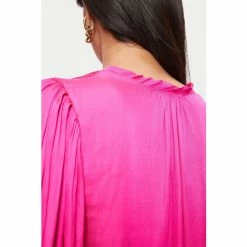 Jigsaw Pink Cicelly Satin Drape Top -Jigsaw store unnamed file 964