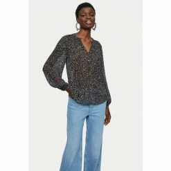 Jigsaw Blue Stem Ditsy Crinkle Blouse